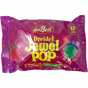 Dee Best Dreidel Strawberry Apple Lollypops