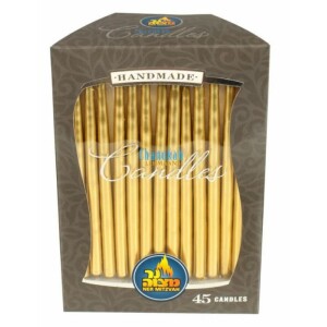 Ner Mitzvah Metallic Gold Chanukah Menorah Candles