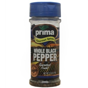 Prima Spice Whole Black Pepper
