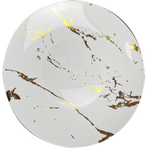 10 White & Gold 9" Hard Plastic Plates