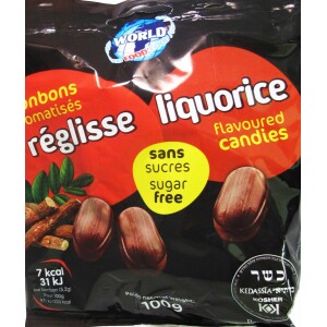World Food Sugar Free Liquorice Flavour Candies