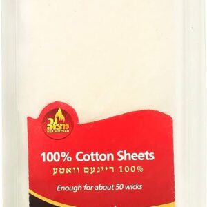 Ner Mitzvah 3 Cotton Sheets (Make your own Wicks)