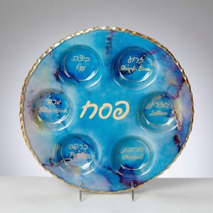 Blue Marble Seder Plate