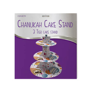 Chanukah Themed in Yiddish Cake Stand