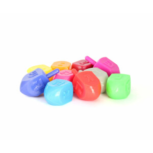 Pack of 10 Coloured Dreidels