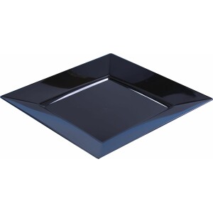 10 Medium 9.5" Square Black Plates