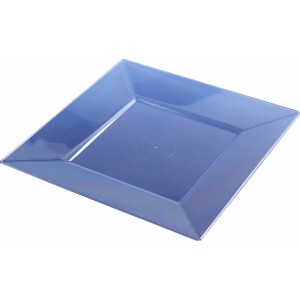 10 Large 10 3/4" Square Clear Plates