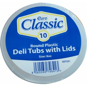 10 x 8 oz Microwave Round Containers