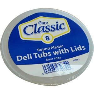 8 x 16 oz Microwave Round Containers