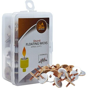 50 Standard Round Floating Wicks Ready Assembled