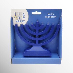Electric Blue Large Go Menorah
