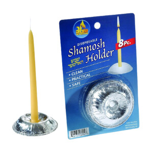 Ner Mitzvah 8 Disposable Shamesh Holder (self standing)