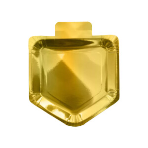 Chanukah Gold Foiled Large Dreidel 9" Paper Plates