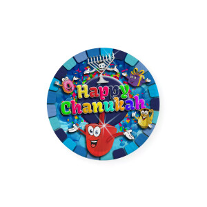 Happy Chanukah 7" Small Paper Plates