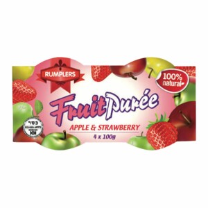 Rumplers 2 Apple & Strawberry Fruit Puree