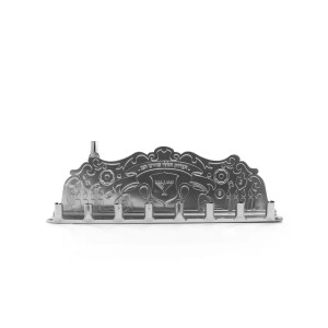 Embossed Metal Silver Menorah