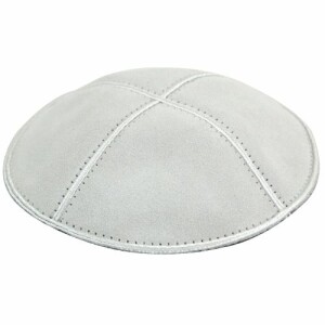 White Suede Kippah