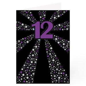Bat Mitzvah Glitter Card